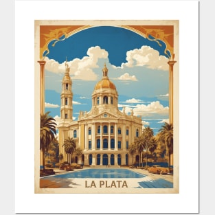 La Plata Argentina Vintage Tourism Poster Posters and Art